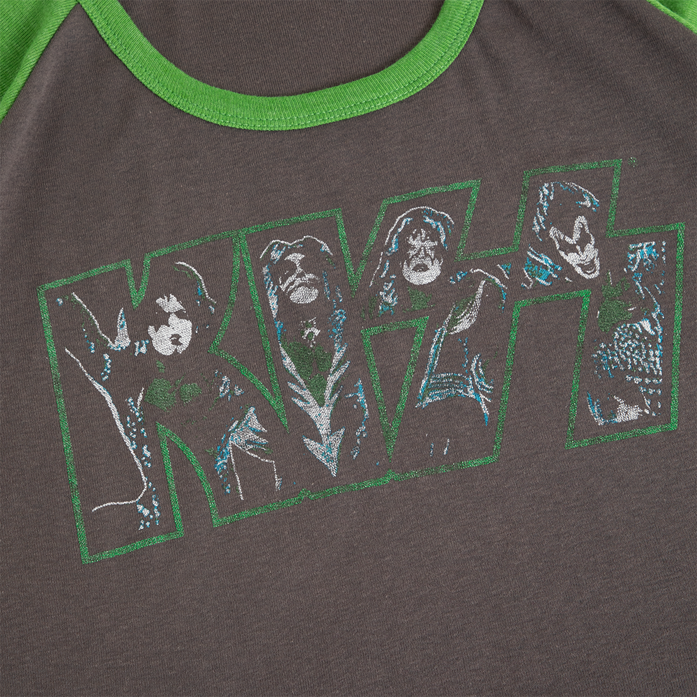 KISS Beth Crop Raglan T-Shirt Girlie Shirt 455393