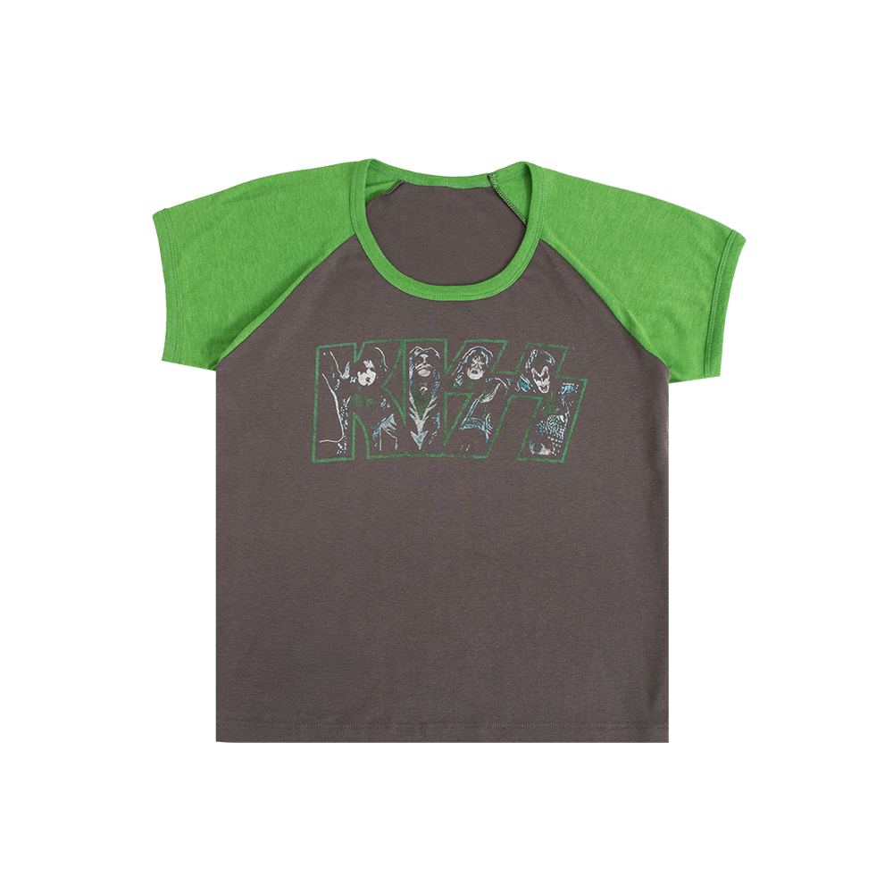 KISS Beth Crop Raglan T-Shirt Girlie Shirt 455397