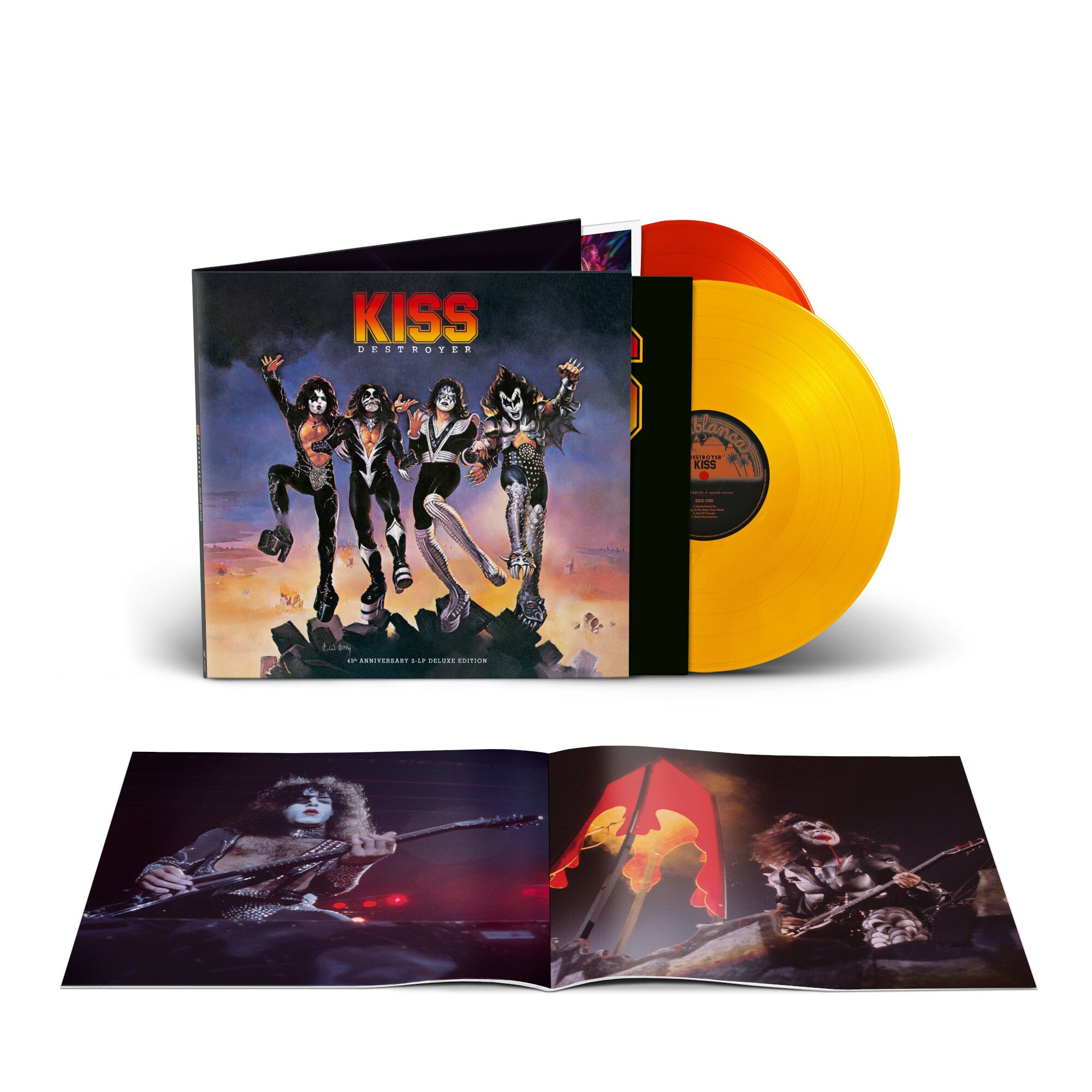 KISS Destroyer - 45th Anniversary Exclusive Deluxe 2LP Opaque Yellow / Opaque Red Vinyl 128865
