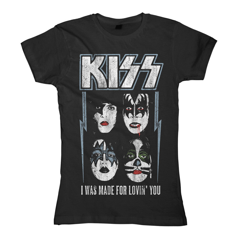 KISS I Was Made For Lovin You Girlie Shirt 22486