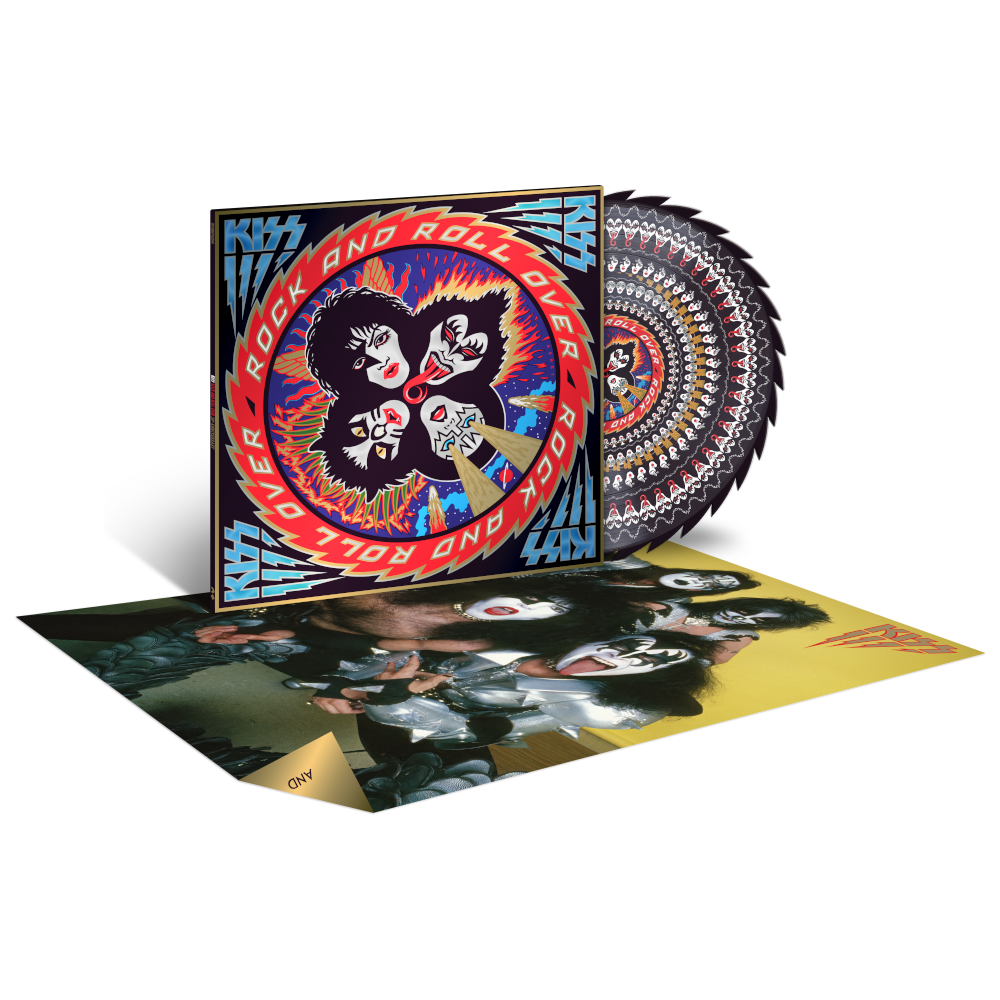 KISS Rock And Roll Over 50th DELUXE 1LP ZOETROPE PICTURE DISC SAWBLADE VINYL + Coin Vinyl-Bundle 459187