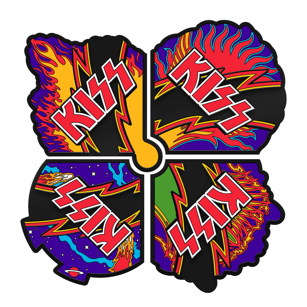 KISS Rock And Roll Over 50th DELUXE 1LP ZOETROPE PICTURE DISC SAWBLADE VINYL + Coin Vinyl-Bundle 459189
