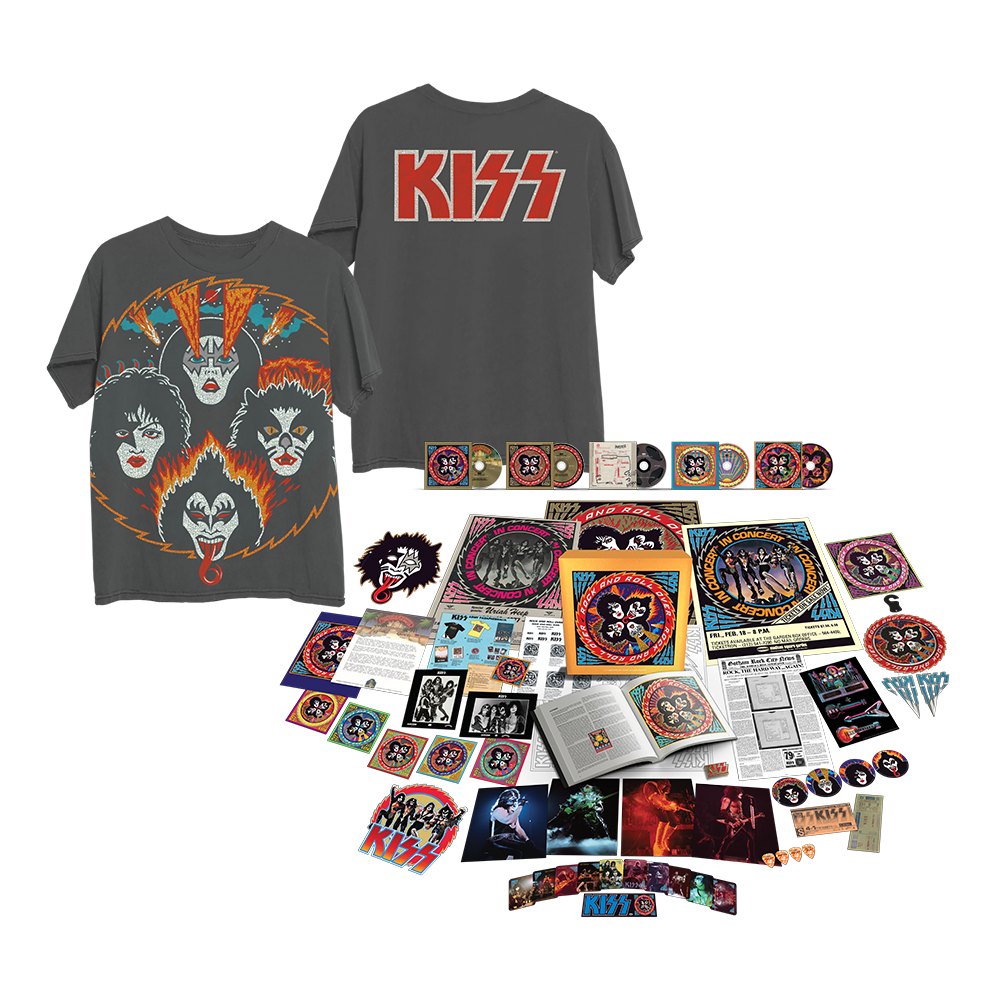 KISS Rock And Roll Over 50th SUPER DELUXE 4CD + BLU-RAY AUDIO + T-Shirt CD-Bundle 459345