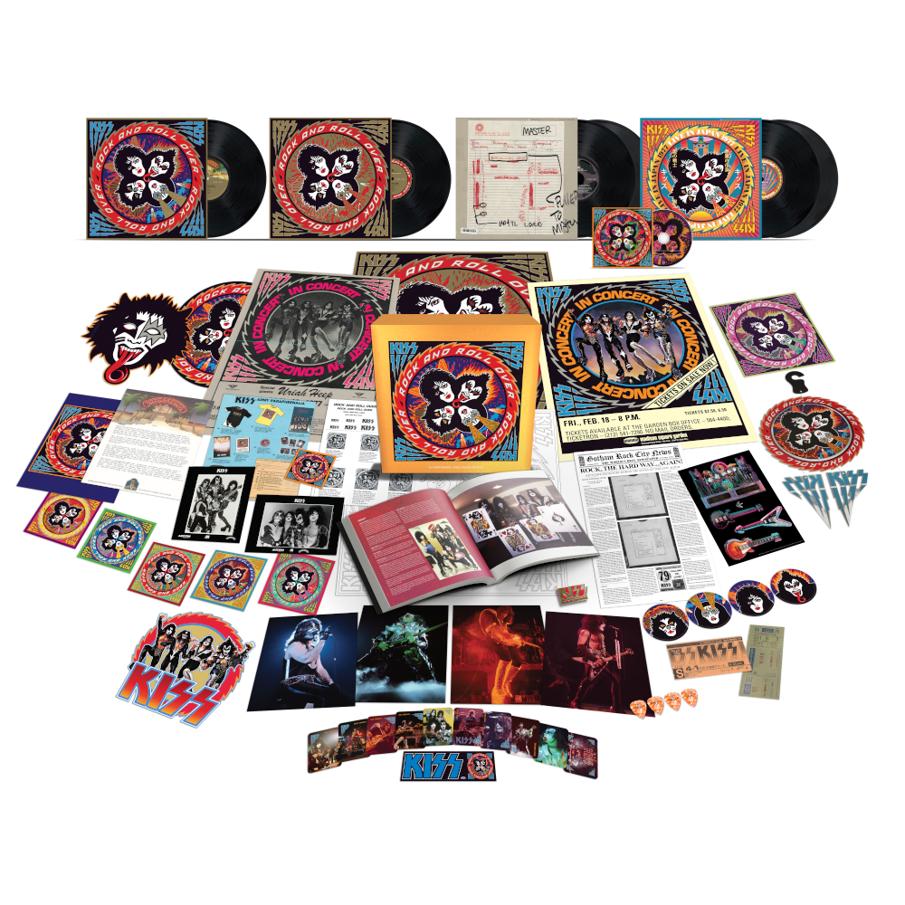 KISS Rock And Roll Over 50th SUPER DELUXE 6LP + BLU-RAY AUDIO + Hoodie Vinyl-Bundle 459179