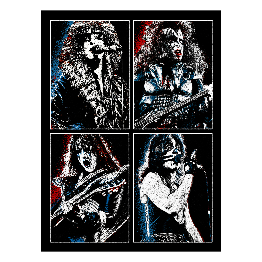 KISS Rock and Roll Over Grid Poster Poster 459069