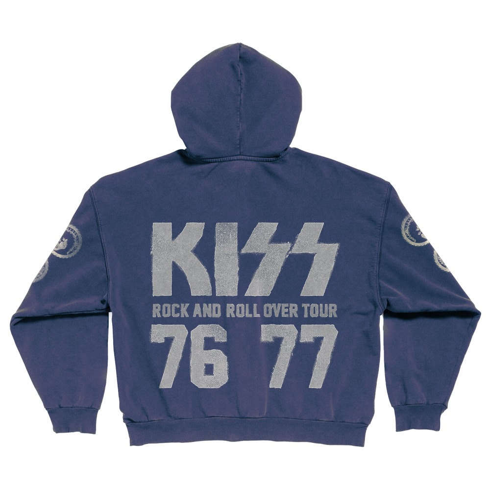 KISS Rock and Roll Over Washed Zip Tour Hoodie Kapuzenjacke 458999