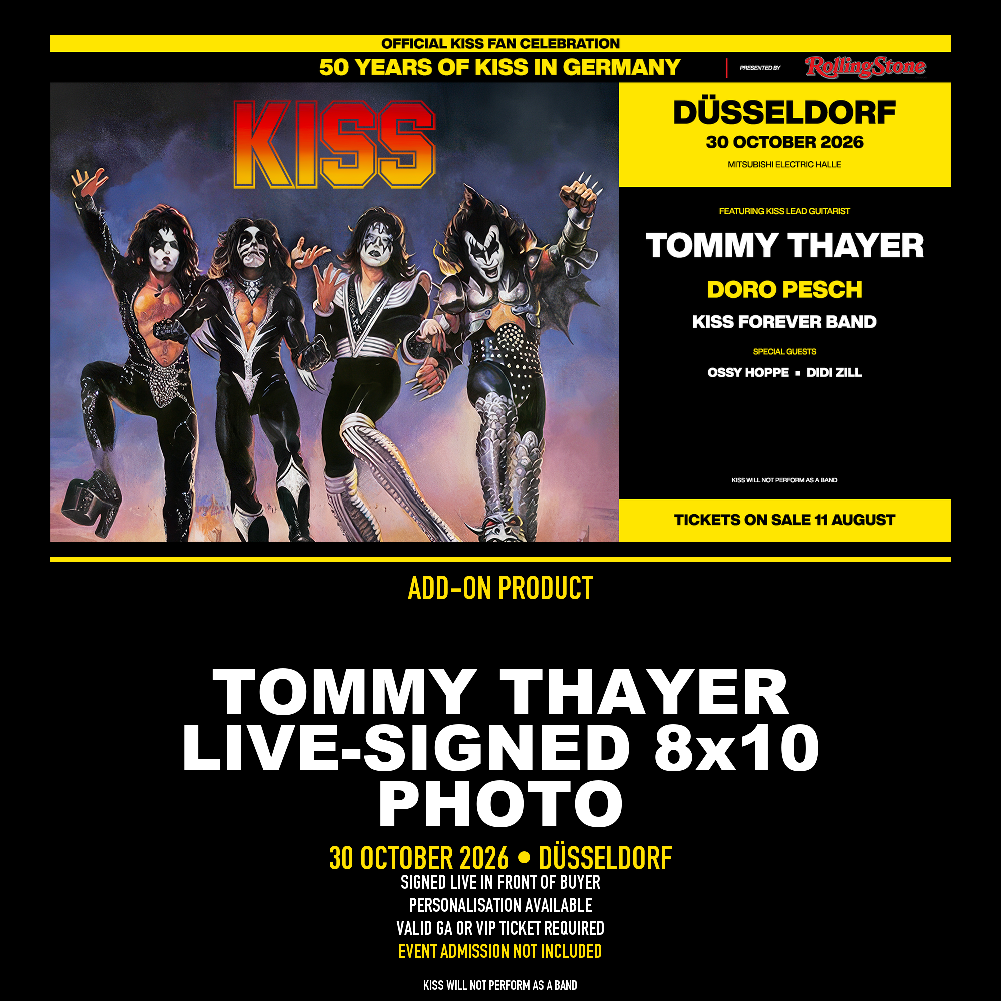 KISS Tommy Thayer – live signiertes 8x10-Foto 455621