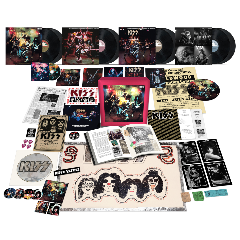 Kiss Alive! 50th Anniversary Super Deluxe 8LP + Blu-ray Audio + ALIVE! Track List T-Shirt 427526