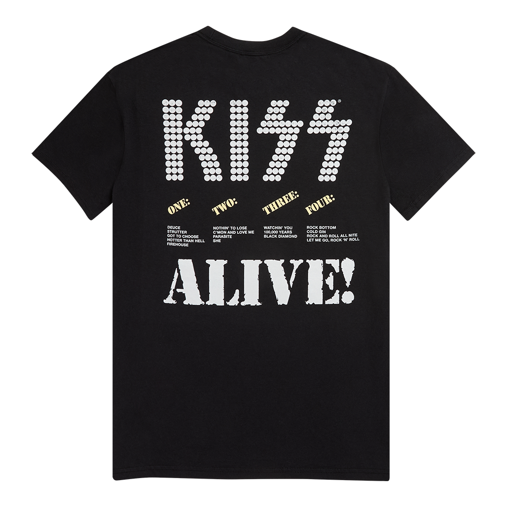 Kiss Alive! 50th Anniversary Super Deluxe 8LP + Blu-ray Audio + ALIVE! Track List T-Shirt 427532