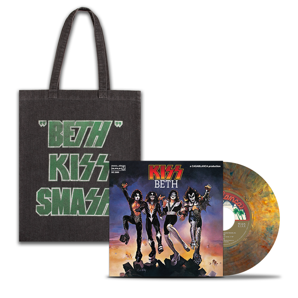 Kiss Beth / Detroit Rock City 7" + Beth KISS Smash Black Tote Bag Vinyl-Bundle 454815