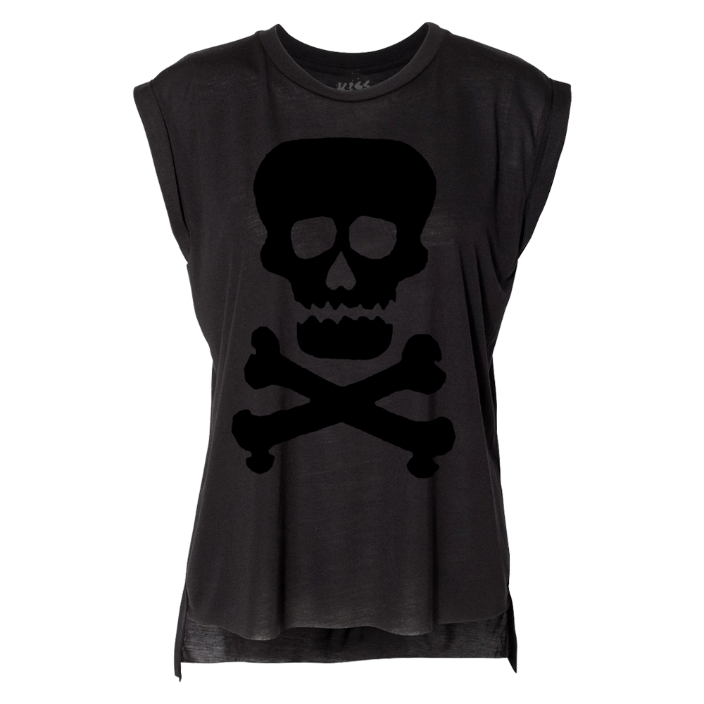Kiss Demon Skull Women’s T-Shirt (Flocked) Girlie Shirt 422286