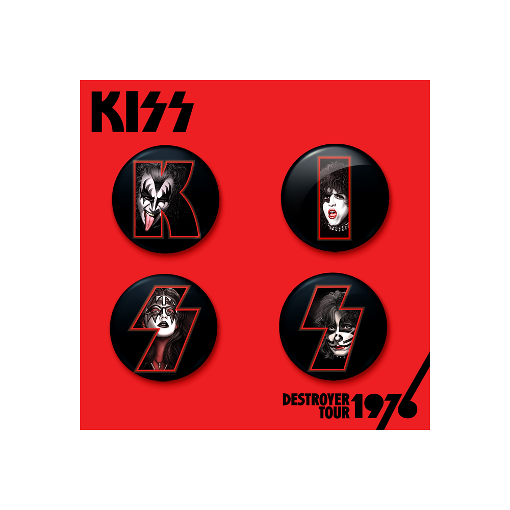 Kiss Destroyer 76 Button Pack Button-Pin 446840