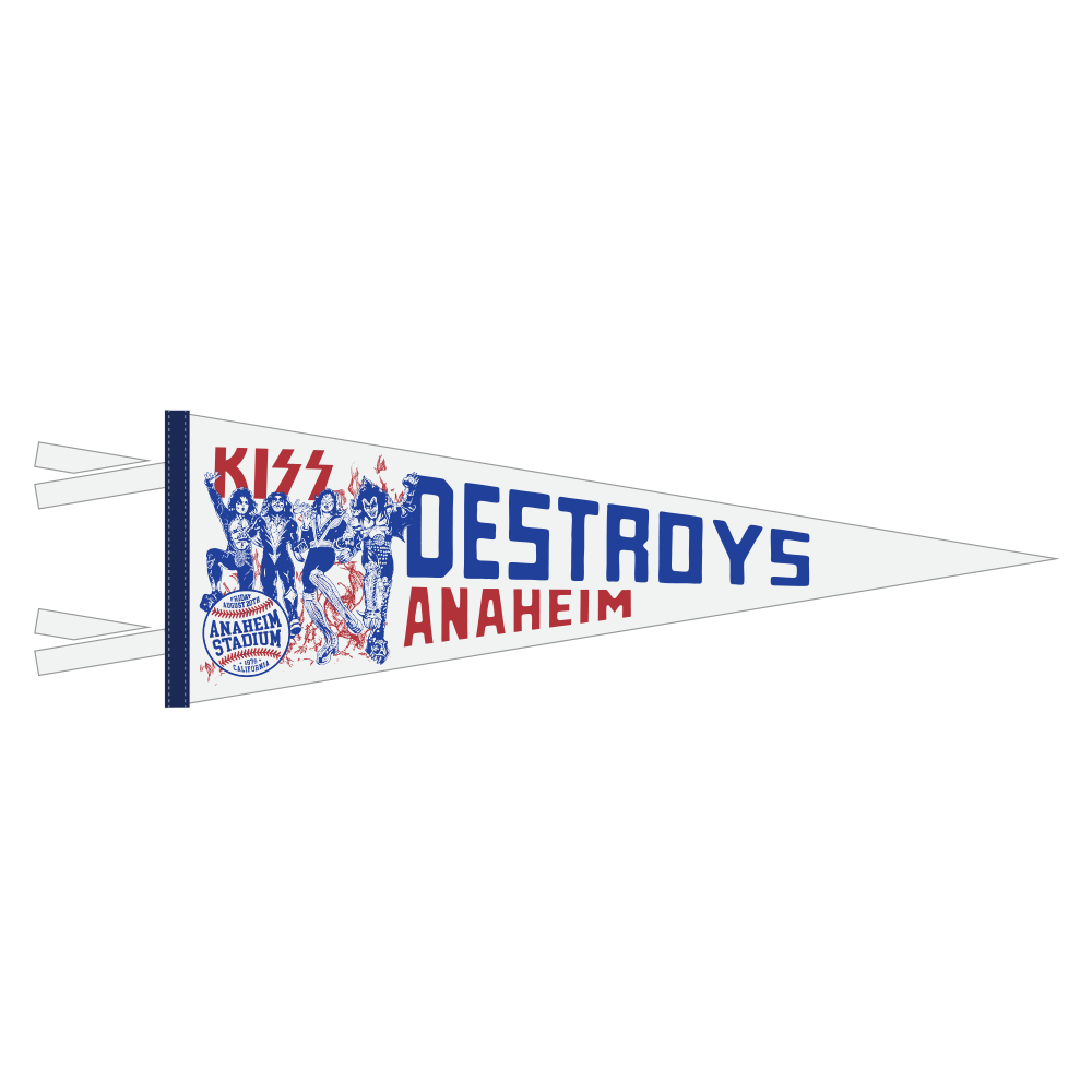 Kiss Destroys Anaheim Pennant Flagge 452044