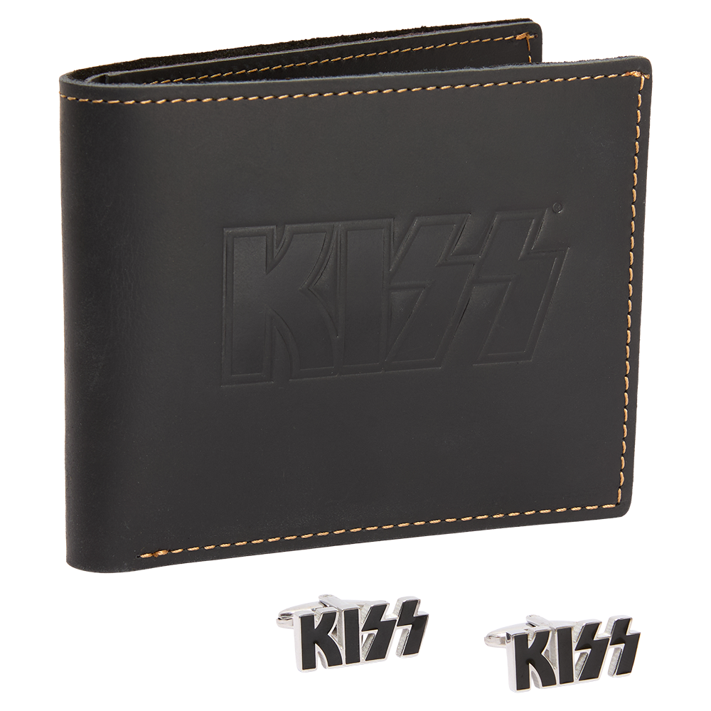 Kiss Dressed To Kill Wallet + KISS Kufflinks Geldbörsen 429524