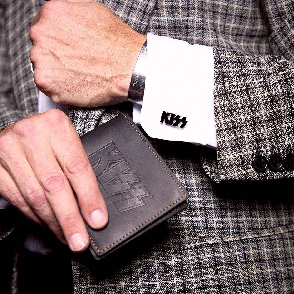 Kiss Dressed To Kill Wallet + KISS Kufflinks Geldbörsen 430436