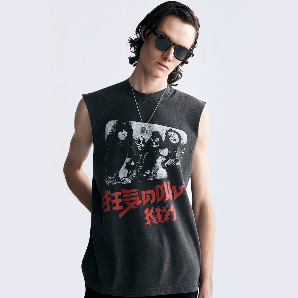 Kiss Shout It Out Loud Japan Cover Muscle Tee Tank Shirt 439031
