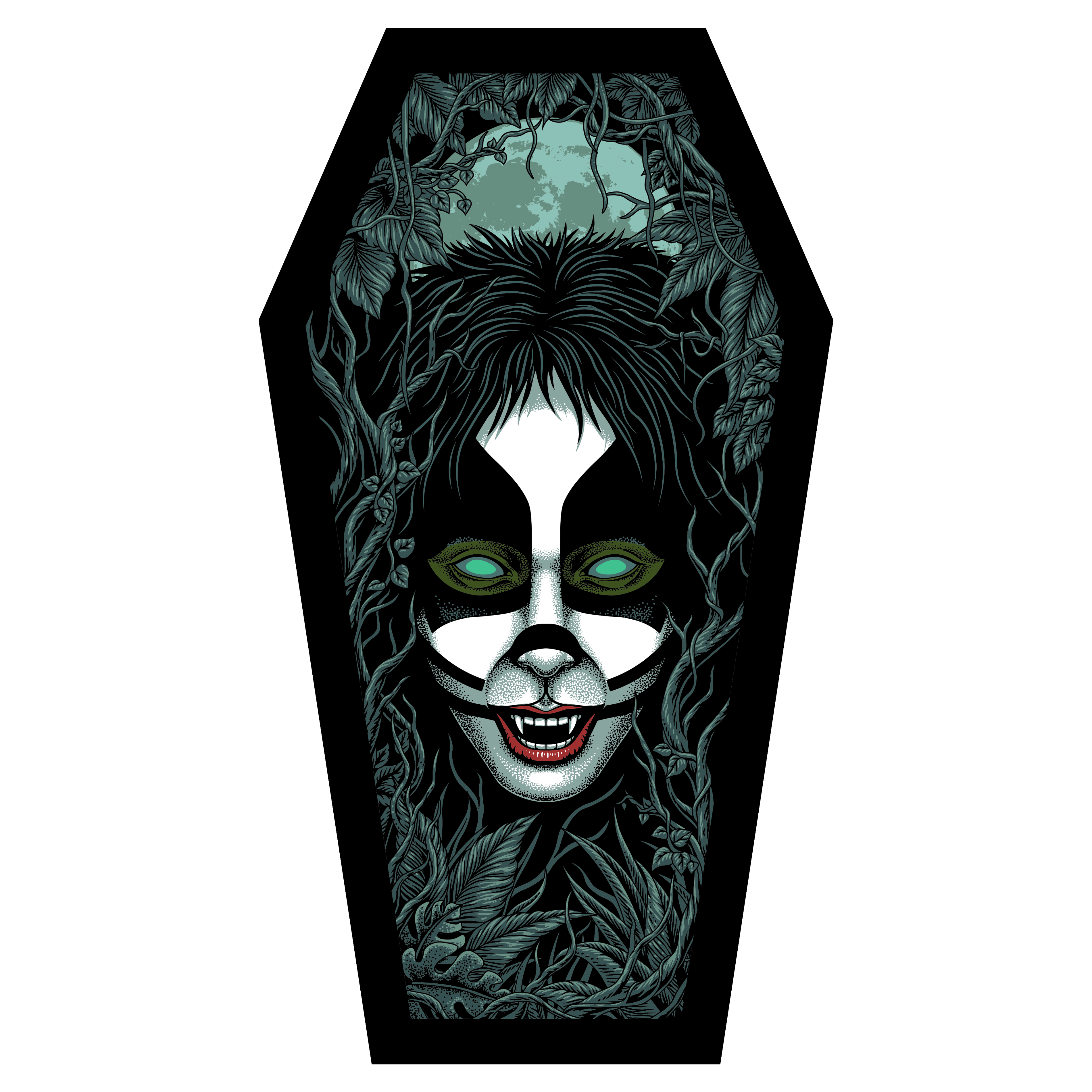 Kiss The Catman Coffin Poster (Screen Printed + Glow In The Dark) Poster 422592