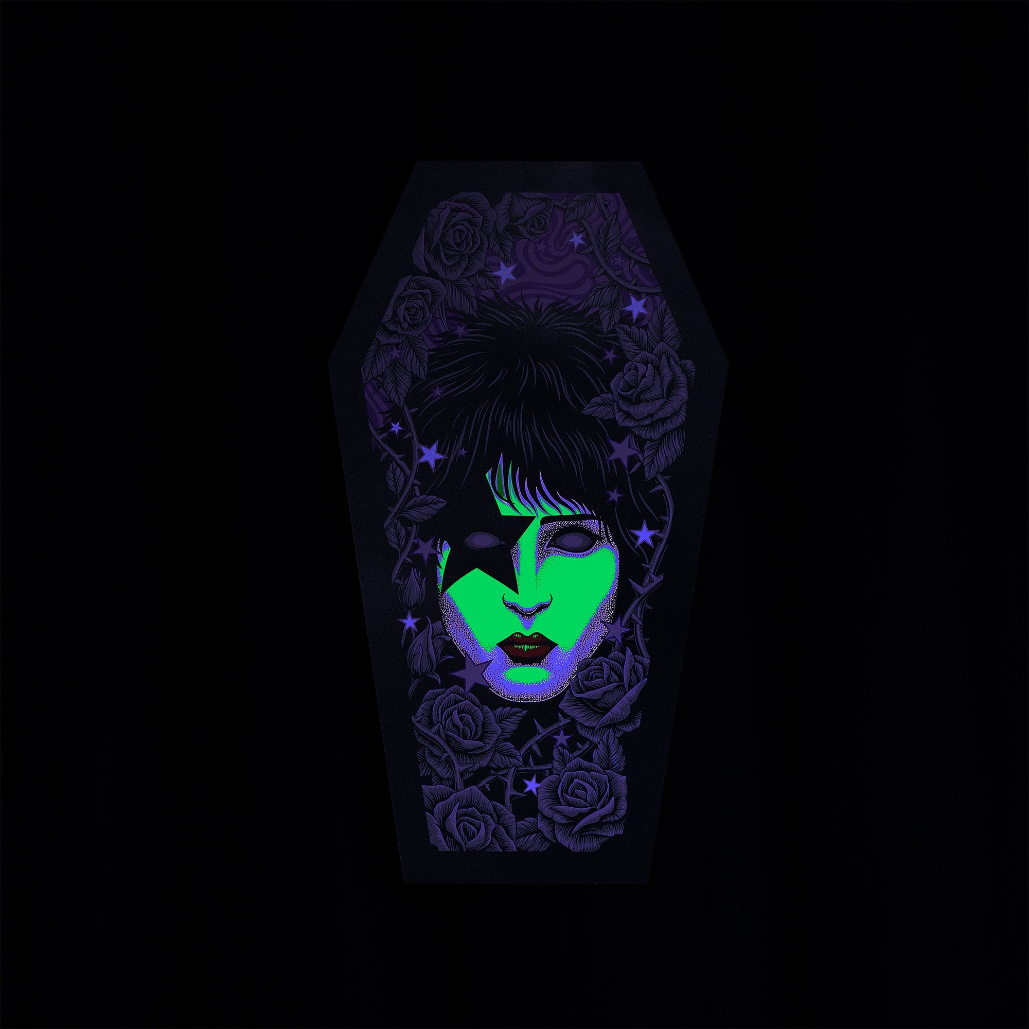 Kiss The Starchild Coffin Poster (Screen Printed + Glow In The Dark) Poster 422324
