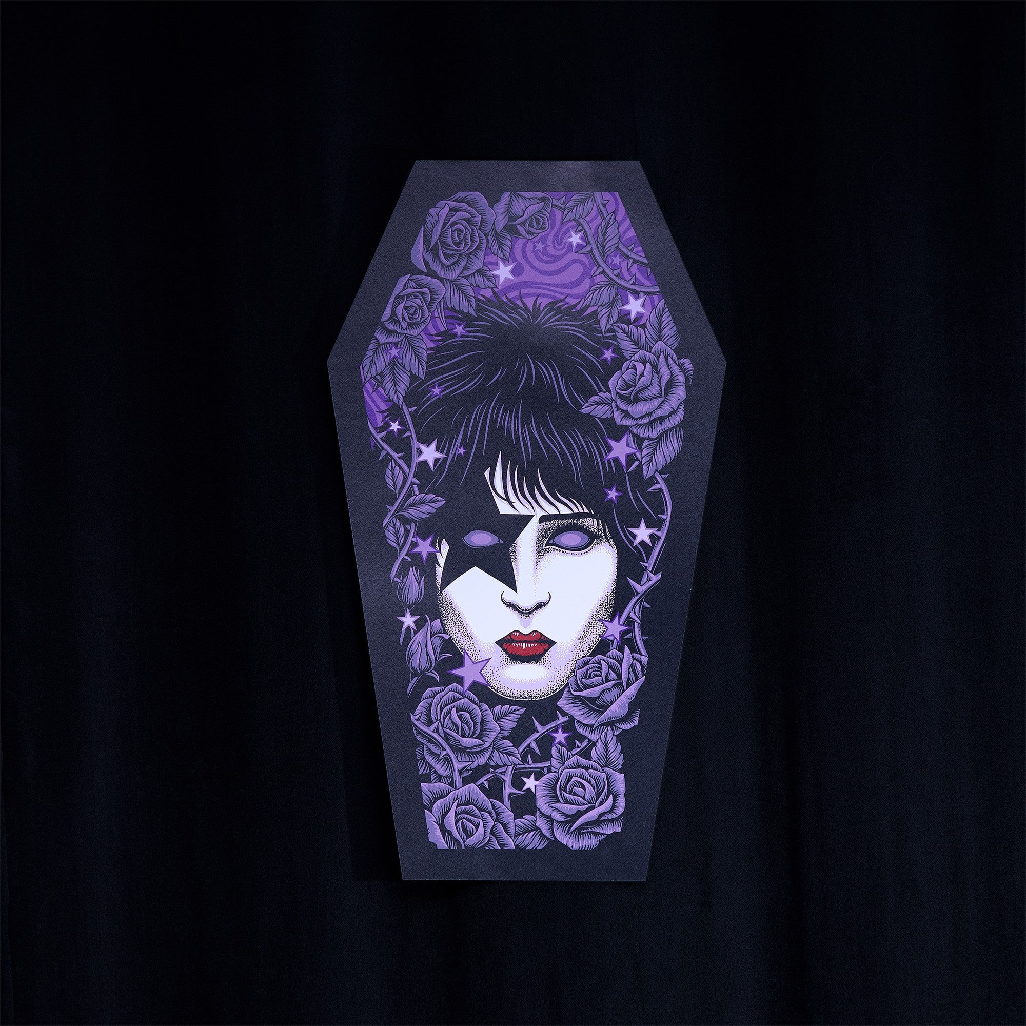 Kiss The Starchild Coffin Poster (Screen Printed + Glow In The Dark) Poster 422326